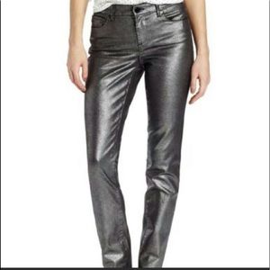Metallic Silver Jeans